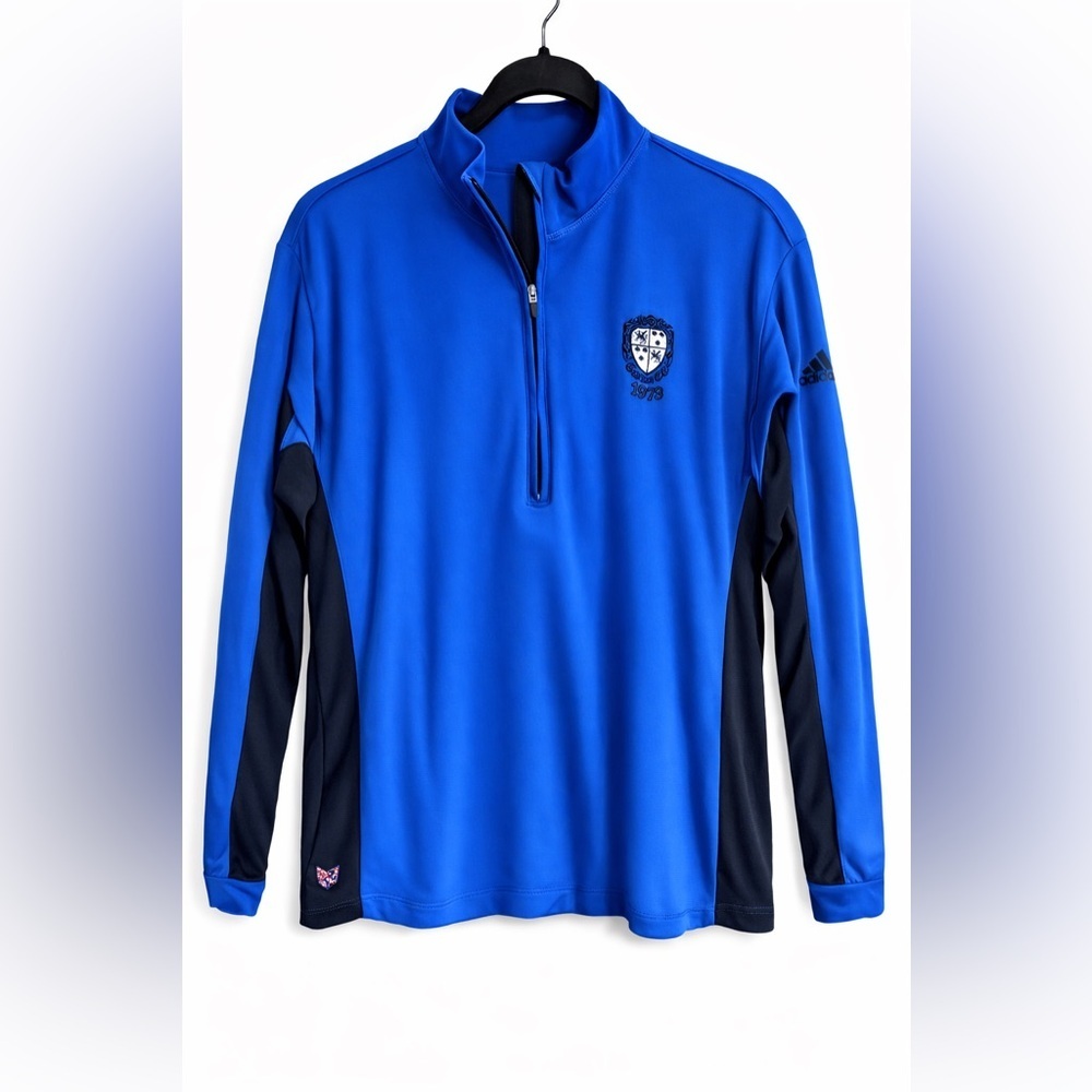 Mizzuno  golf Quarter-zip long-sleeve pullover collar. royal blue size M